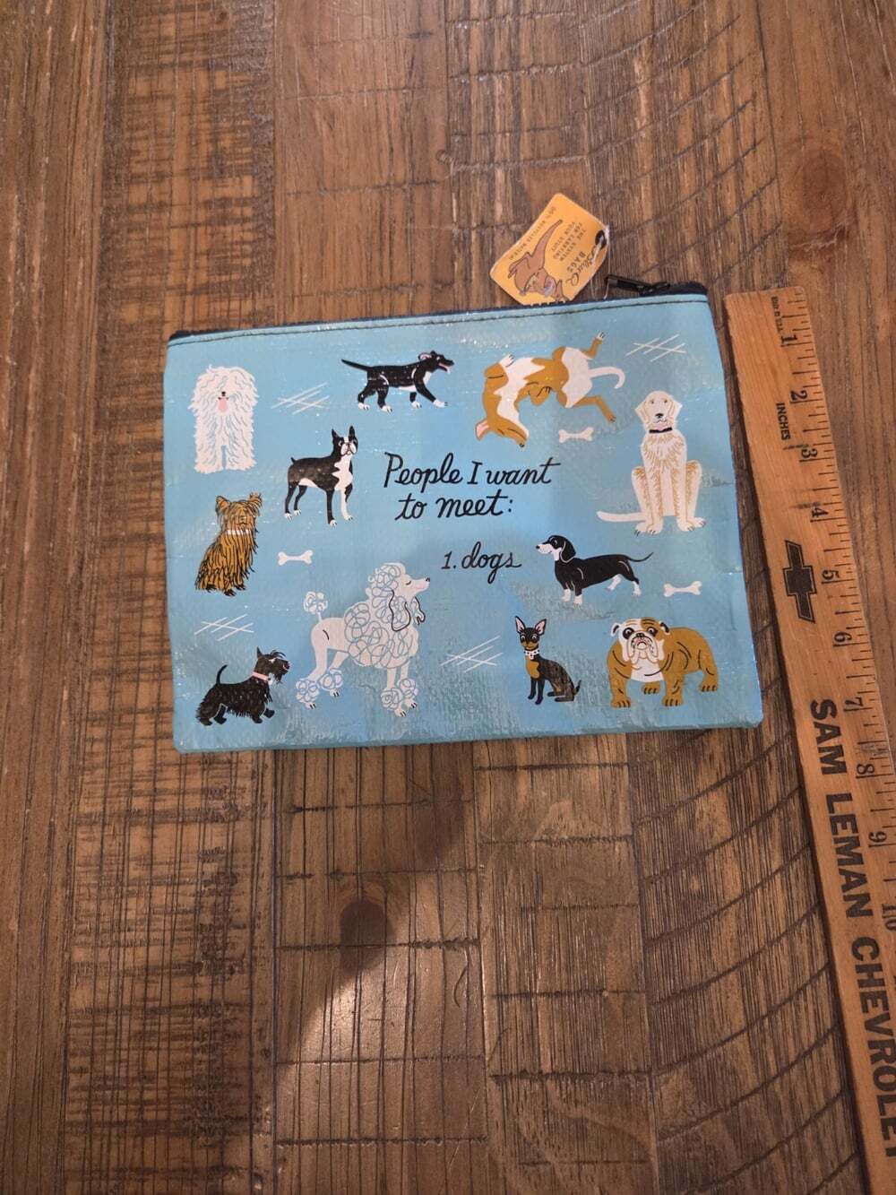 NWT! Zipper Pouch. People I Want to Meet: Dogs. Great For Doggie Bags Or Treats
